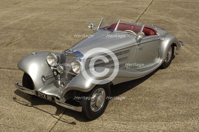 1937 Mercedes Benz 540 k special roadster. Artist: Simon Clay.