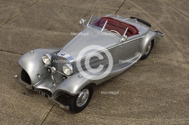 1937 Mercedes Benz 540 k special roadster. Artist: Simon Clay.
