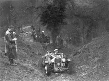 1937 Morgan 4/4 taking part in the Petersfield Trial, 1938. Artist: Bill Brunell