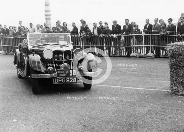 1937 Riley Lynx on the 1952 Brighton rally Artist: Unknown.