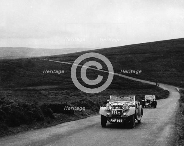 1937 Riley Lynx on Torquay rally driven by M.G.Shorey Artist: Unknown.