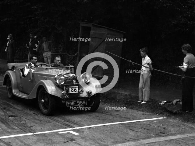 1937 Riley Lynx on Torquay rally driven by M.G.Shorey Artist: Unknown.