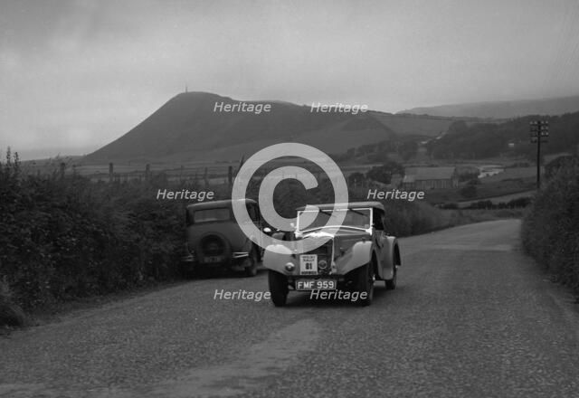 1937 Riley Lynx on Welsh rally driven by M.G.Shorey Artist: Unknown.