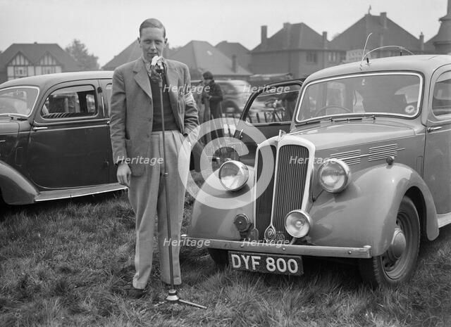 1937 Standard Twelve at the Standard Car Owners Club Gymkhana, Ace of Spades, Kingston Bypass, 1938. Artist: Bill Brunell.