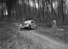 1937 Standard Twelve at the Standard Car Owners Club Southern Counties Trial, 1938. Artist: Bill Brunell