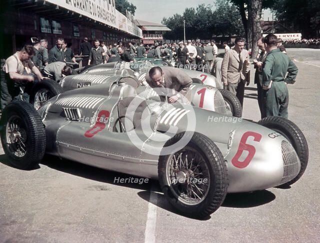 1938 Auto Unions, (c1938?). Artist: Unknown