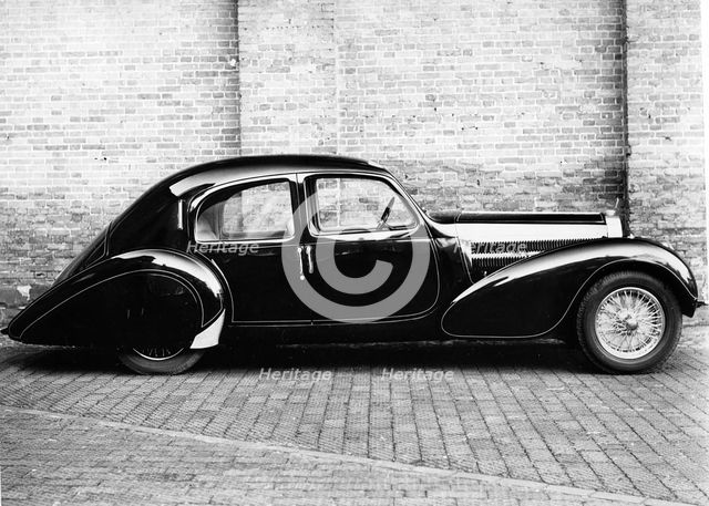 1939 Bugatti Type 57 with body by Figoni et Falaschi. Creator: Unknown.