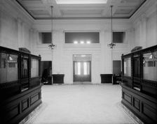 19th Ward Bank, Thirty-fourth Street Branch, interior, New York, N.Y., between 1905 and 1915. Creator: Unknown