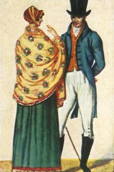 19th century fashion - Paris, (c1928). Creator: Unknown