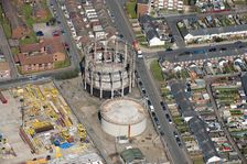 19th century gas holders, Barrack Road, Great Yarmouth, Norfolk, 2015. Creator: Historic England