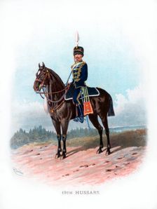 19th Hussars 1890.Artist: R Simkin