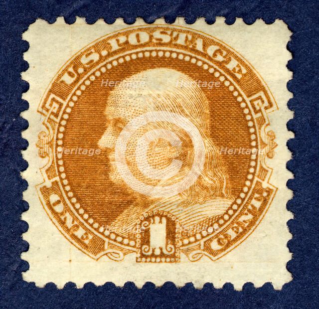 1c Franklin G Grill single, 1869. Creator: National Bank Note Company.