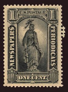 1c Statue of Freedom Newspapers and Periodicals single, 1885. Creator: Unknown