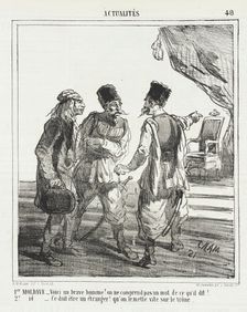 1er Moldave -Voici un brave homme! On ne comprend pas un mot de ce qu'il dit!..., 1866. Creator: Cham