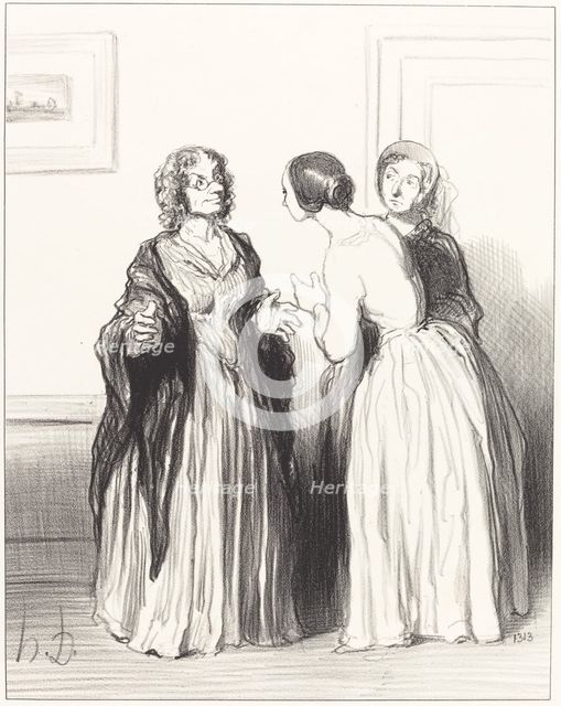 1er Bas Bleu - Profitons de l'occasion..., 1852.  Creator: Honore Daumier.
