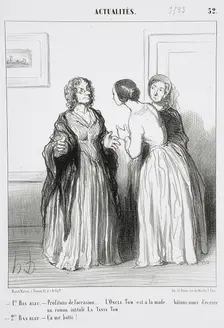 1er Bas bleu - Profitons de l'occasion. L'oncle Tom est à la mode..., 1852. Creator: Honore Daumier