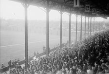 1st base grandstand at Shibe Park, Philadelphia, 1913 World Series (baseball), 1913. Creator: Bain News Service