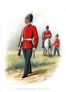 1st Battalion (West Melbourne) Victoria Infantry c1890.Artist: H Bunnett