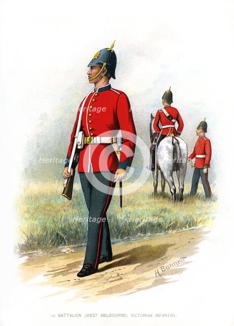 1st Battalion (West Melbourne) Victoria Infantry', c1890.Artist: H Bunnett