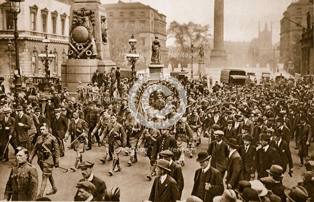 1st Battalion London Scottish marching through London on arrival from France, May 16th, 1919. 