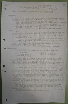 1st Battalion New Zealand Rifle Brigade Narrative of Operations 7 June 1917. Creator: Unknown