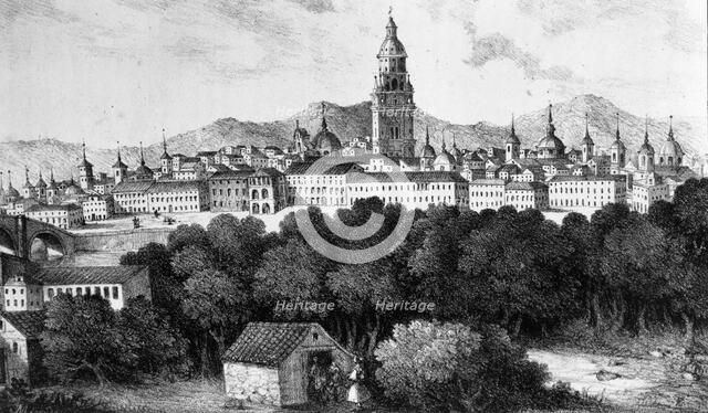 1st Carlist War from 1833 to 1840, overview of the city of Murcia, taken by the southern part, en…