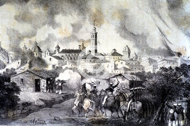 1st Carlist War from 1833 to 1840, Castellón de la Plana is attacked by the army of Don Carlos du…