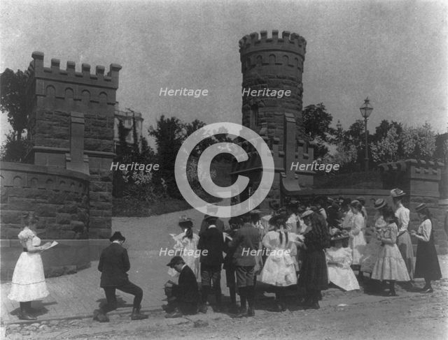 1st Division grade school pupils on field trip, Washington, D.C., (1899?). Creator: Frances Benjamin Johnston.
