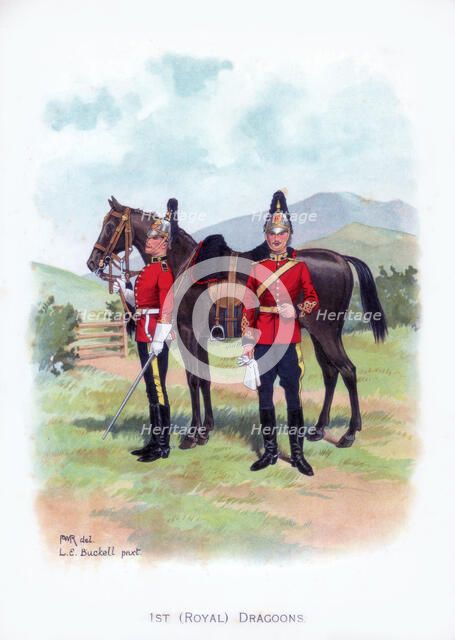 '1st Royal Dragoons', c1915.Artist: LE Buckell