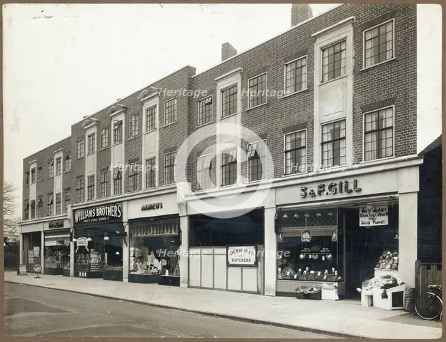 2-12 Church Road, Ashford, Spelthorne, Surrey, 1939-1950. Creator: Healey and Baker.