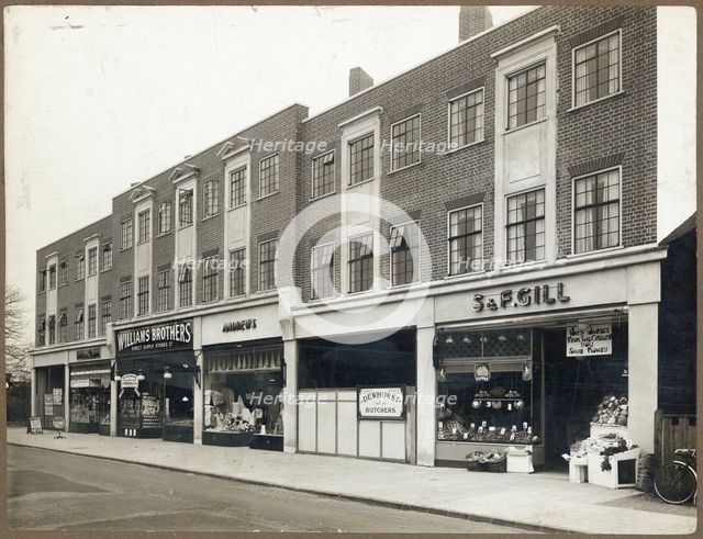 2-12 Church Road, Ashford, Spelthorne, Surrey, 1939-1950. Creator: Healey and Baker.