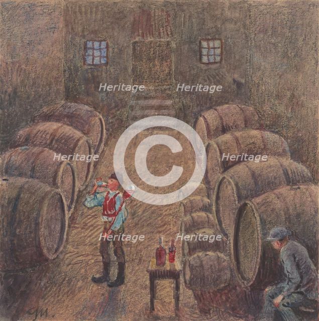 2.- Wine Tasting in the Cellar, 1932. Creator: Gustav Mally.