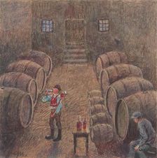 2.- Wine Tasting in the Cellar, 1932. Creator: Gustav Mally