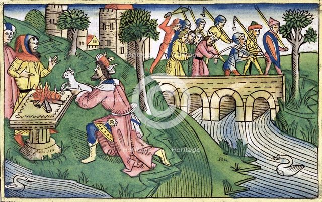 2 Kings 16:9-16: the people of Damascus are taken captive. Creator: Unknown.