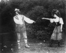 2 scenes from Pastoral Plays, Wash., D.C., May 1906: Strephon casts off Chloe, 1906. Creator: Frances Benjamin Johnston