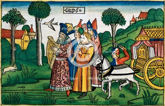 2 Samuel 6:1-5: David brings the Ark to Jerusalem. Creator: Unknown.