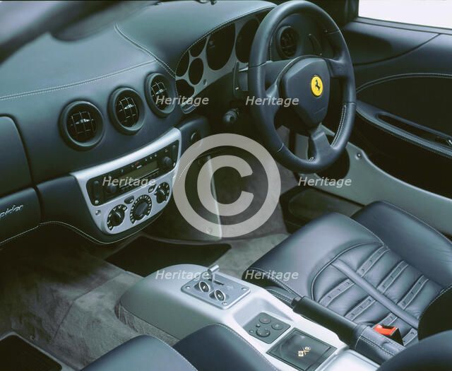 2001 Ferrari 360 Modena spider interior. Artist: Unknown.