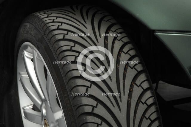 2002 MG TF 160 VVC tyre tread. Artist: Unknown.