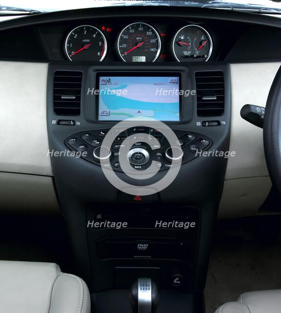 2003 Nissan Primera 2.2TD Estate Satellite Navigation. Artist: Unknown.