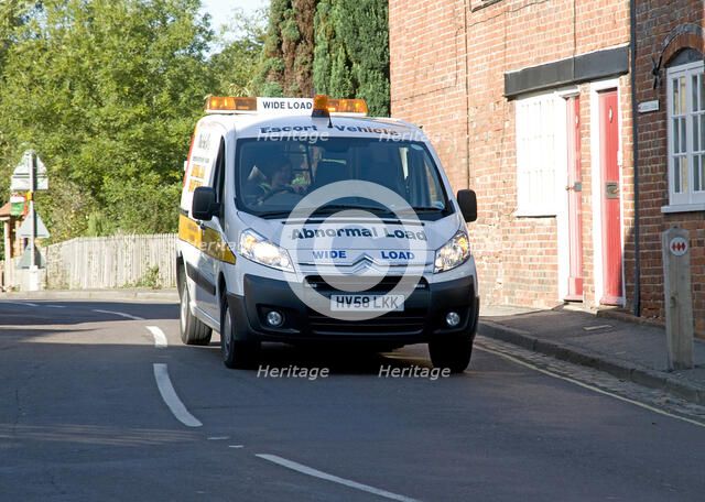 2008 Citroen van abnormal load warning vehicle Artist: Unknown.