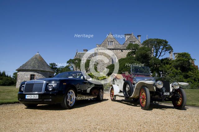 2009 Rolls Royce Phantom Drophead Coupe with 1909 Rolls Royce Silver Ghost Artist: Unknown.