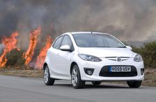 2010 Mazda 2 Sport, controlled burning in New Forest