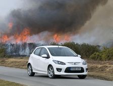 2010 Mazda 2 Sport, controlled burning in New Forest