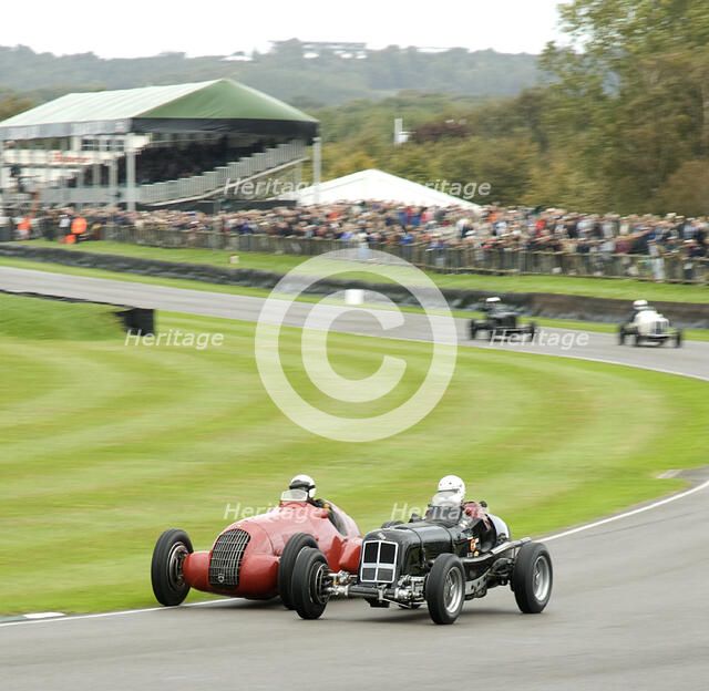 2011 Goodwood Revival Meeting, Goodwood Trophy ERA D type and Alfa Romeo 308c Artist: Unknown.