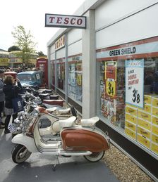 2011 Goodwood Revival Meeting, Tesco retro shop and scooters