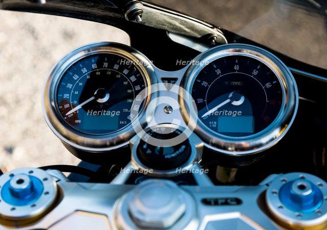 2019 Triumph Thruxton TFC 1200cc. Creator: Unknown.