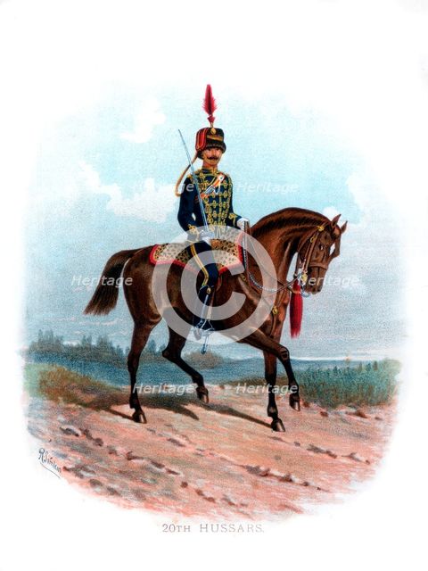 '20th Hussars', 1890.Artist: R Simkin