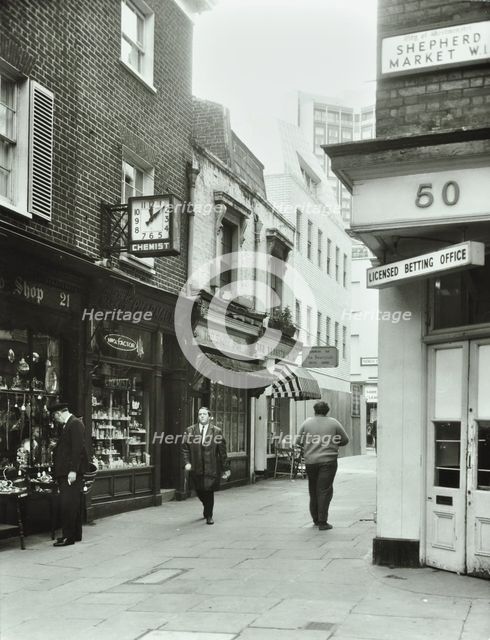 21-27 Shepherd Market, Westminster LB, London: front elevations, shops, Mayfair, 1967. Creator: Unknown.