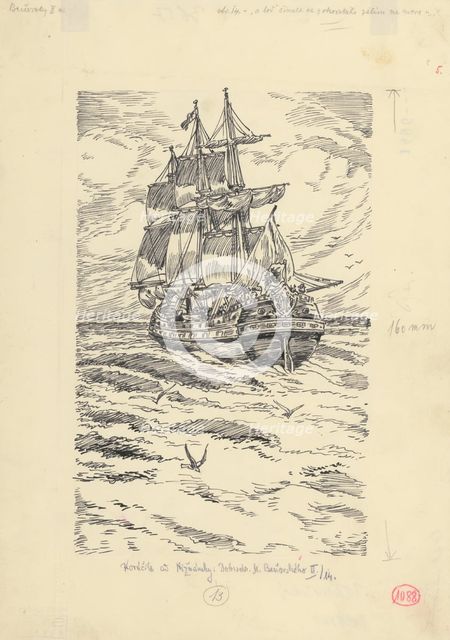 21.- And the ship rushed from the father's bay to the sea, 1953. Creator: Andrej Kovacik.