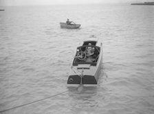 21 Footer motor launch showing engines, 1914. Creator: Kirk & Sons of Cowes